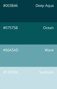 05. Cool Blues: deep aqua, ocean, wave, seafoam