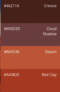 03. Dark & Earthy: crevice, cloud shadow, desert, red clay