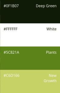24. Modern & Crisp: deep green, white, plants, new growth