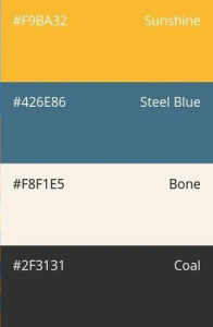 54. Modern & Urban: sunshine, steel blue, bone, coal