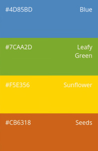 23. Summer Sunflower: blue, leafy green, sunflower, seeds