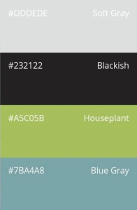 97. Urban Living: soft gray, blackish, houseplant, blue-gray